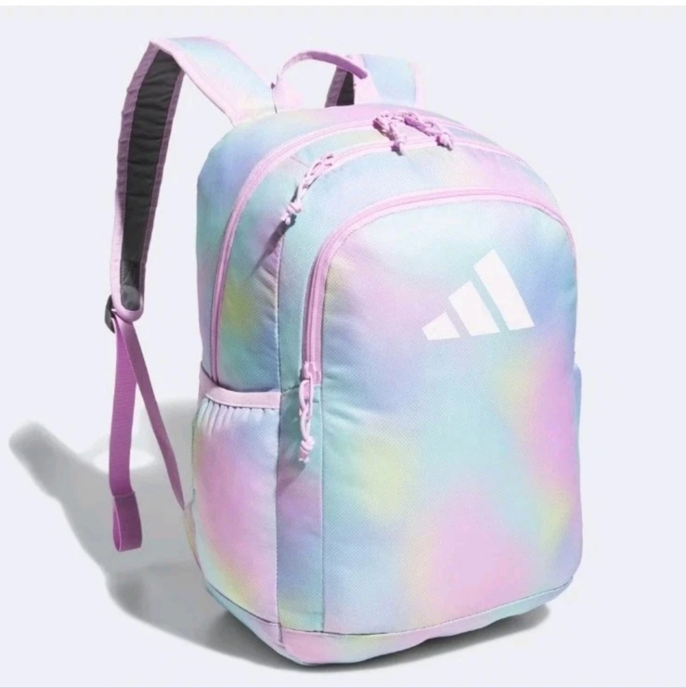 Adidas Pastel Rainbow Tie Dye Backpack Affiliate Gradient Lilac NWT $45